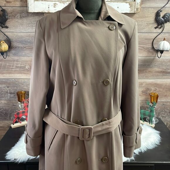 Jacqueline Ferrar Ladies Trench Coat, Taupe, Vintage - Picture 2 of 15